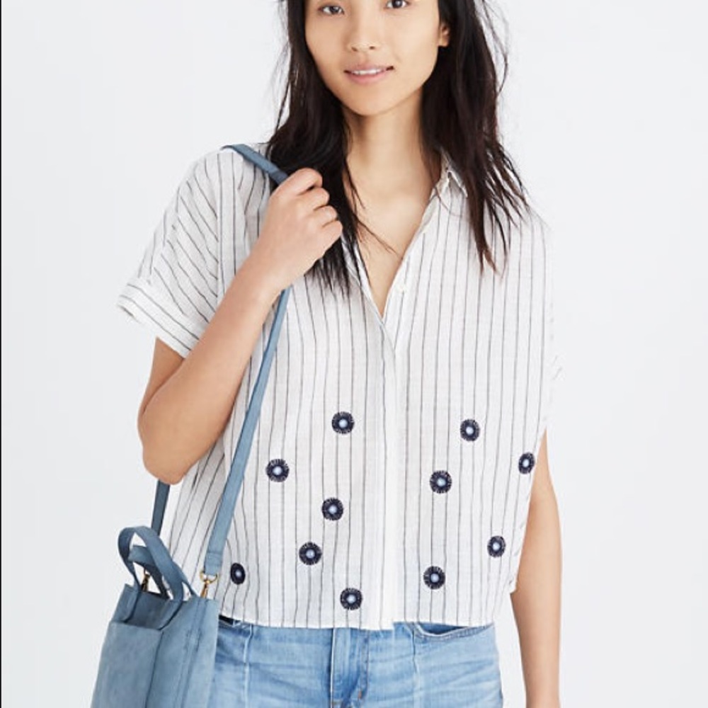 Madewell Embroidered Hilltop Shirt button down